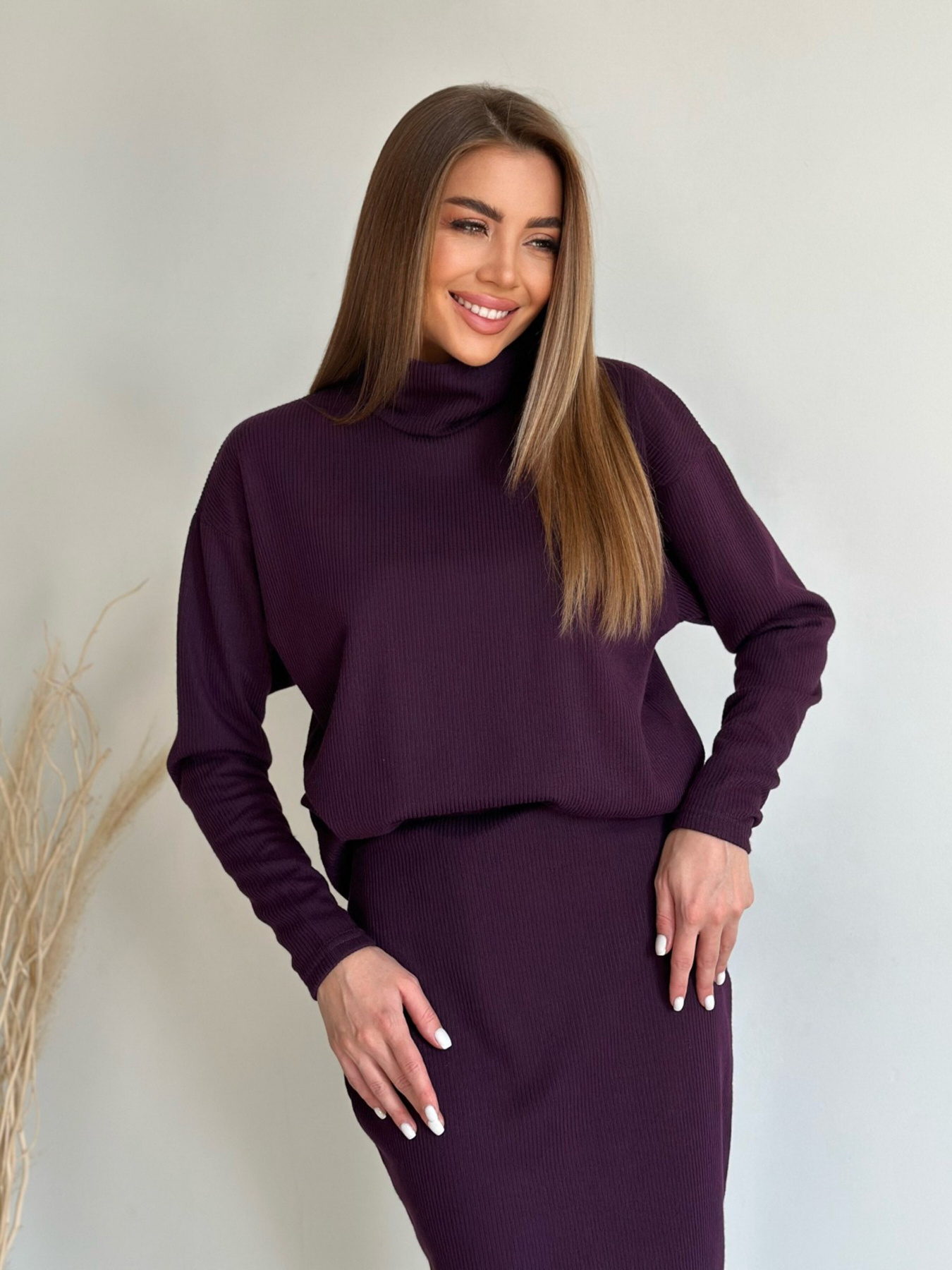 Повсякденний костюм ISSA Plus модель 13651A_violet Повсякденний костюм ISSA Plus модель 13651A_violet Фото
