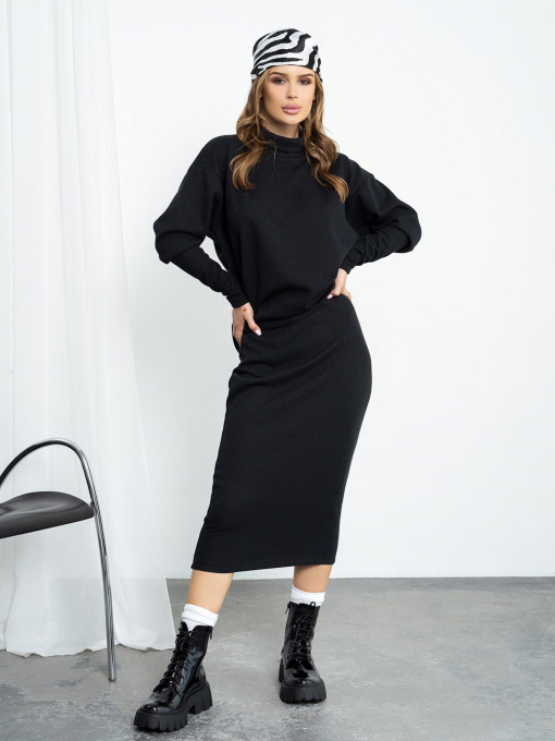 Повседневный костюм ISSA Plus модель 13651A_black Фото