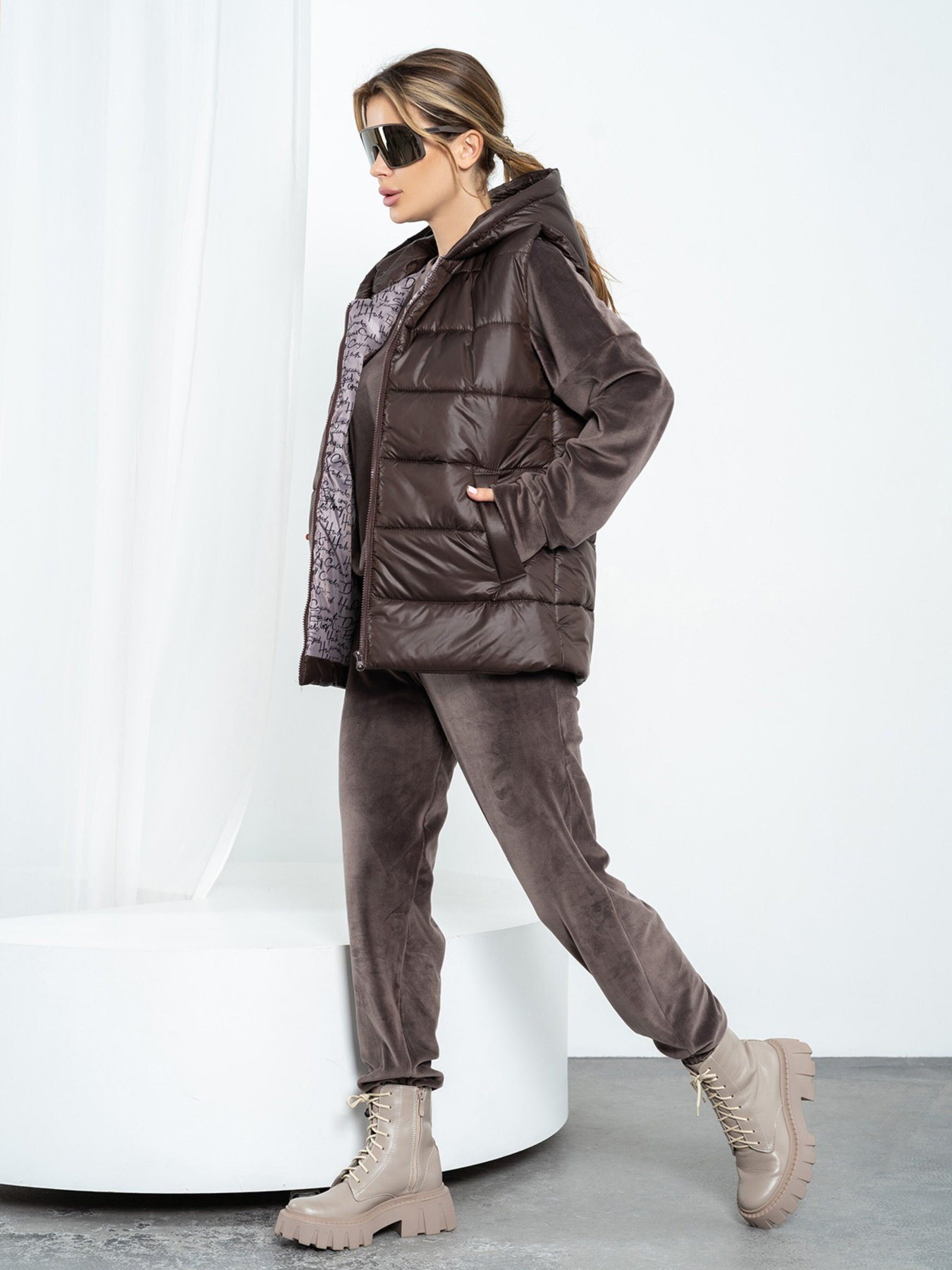 Спортивный костюм ISSA Plus модель SA-480_brown Фото