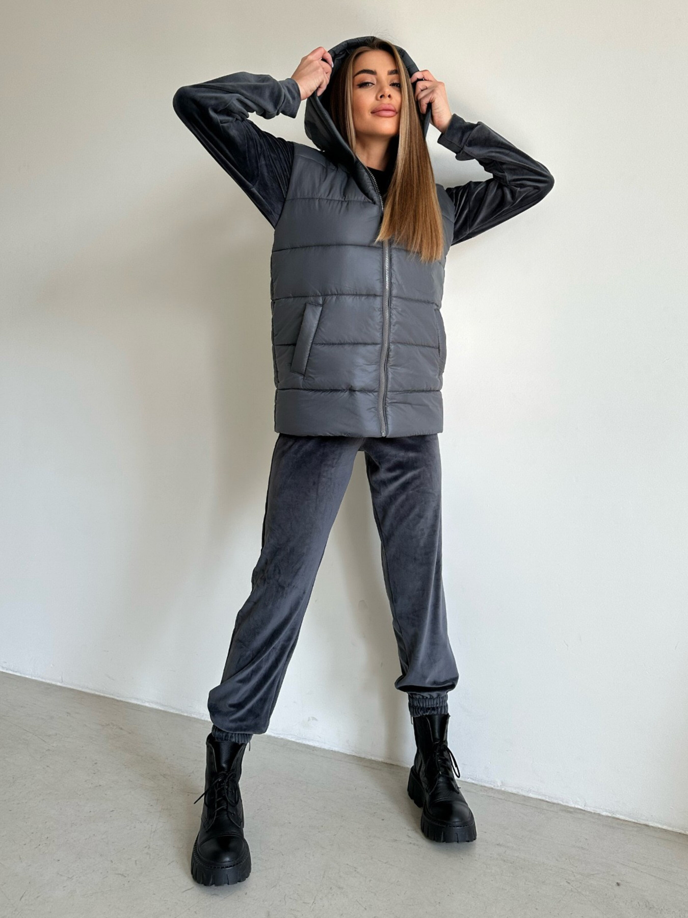 Спортивний костюм ISSA Plus модель SA-480_grey Спортивний костюм ISSA Plus модель SA-480_grey Фото