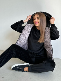 Спортивний костюм ISSA Plus модель SA-480_black Спортивний костюм ISSA Plus модель SA-480_black Фото