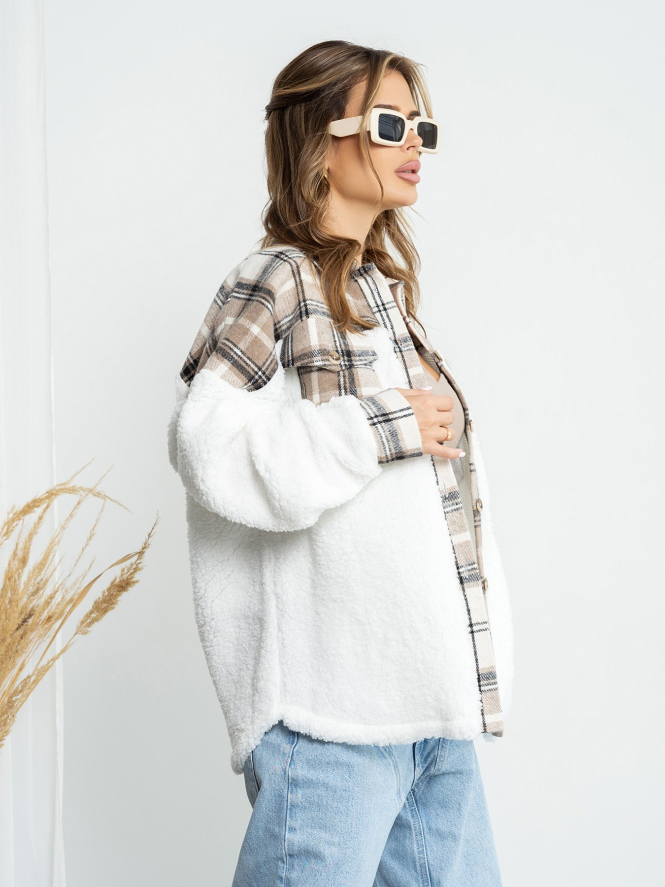 Куртка-сорочка ISSA Plus модель SA-493_beige Фото