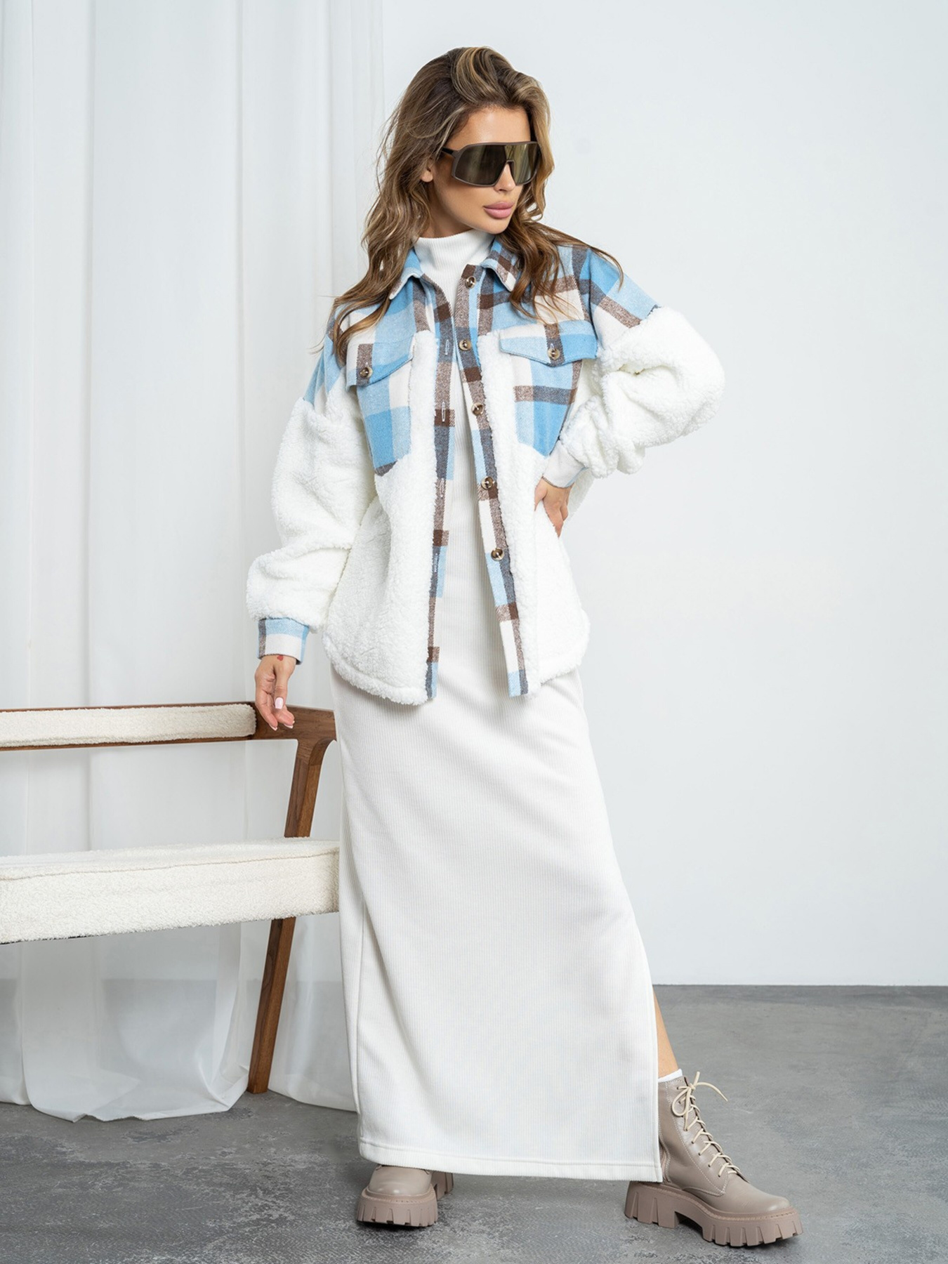 Куртка-рубашка ISSA Plus модель SA-493_blue Фото