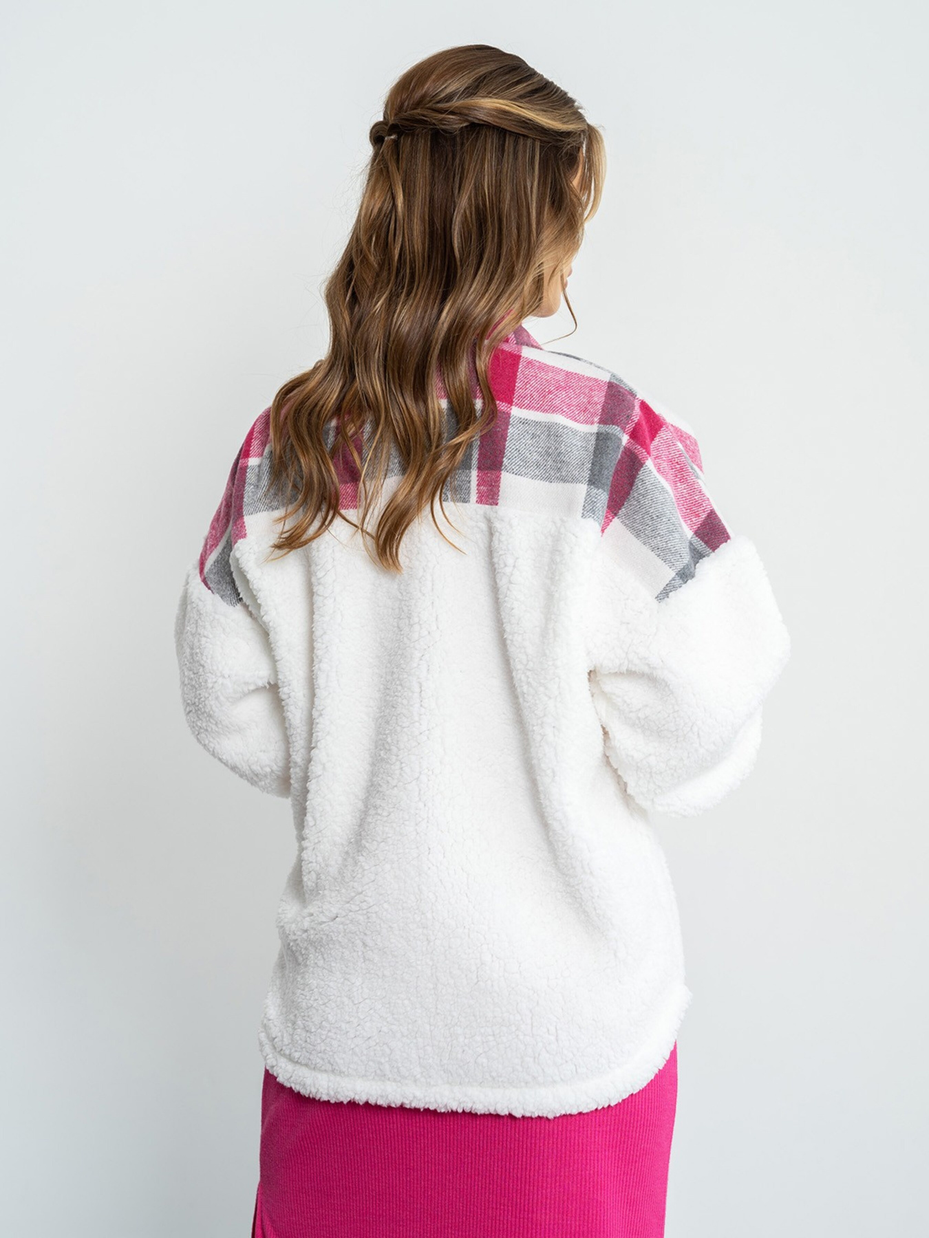 Куртка-сорочка ISSA Plus модель SA-493_pink Куртка-сорочка ISSA Plus модель SA-493_pink Фото