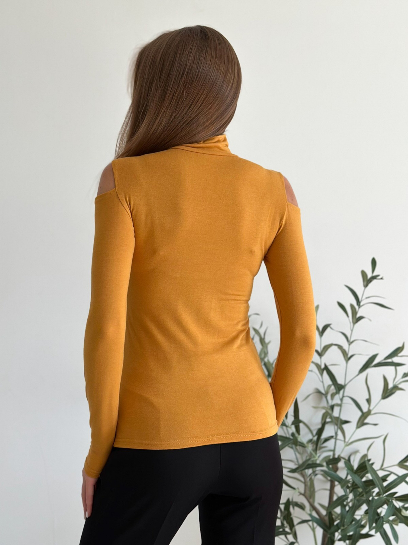 Водолазка ISSA Plus модель WN20-538_mustard Фото