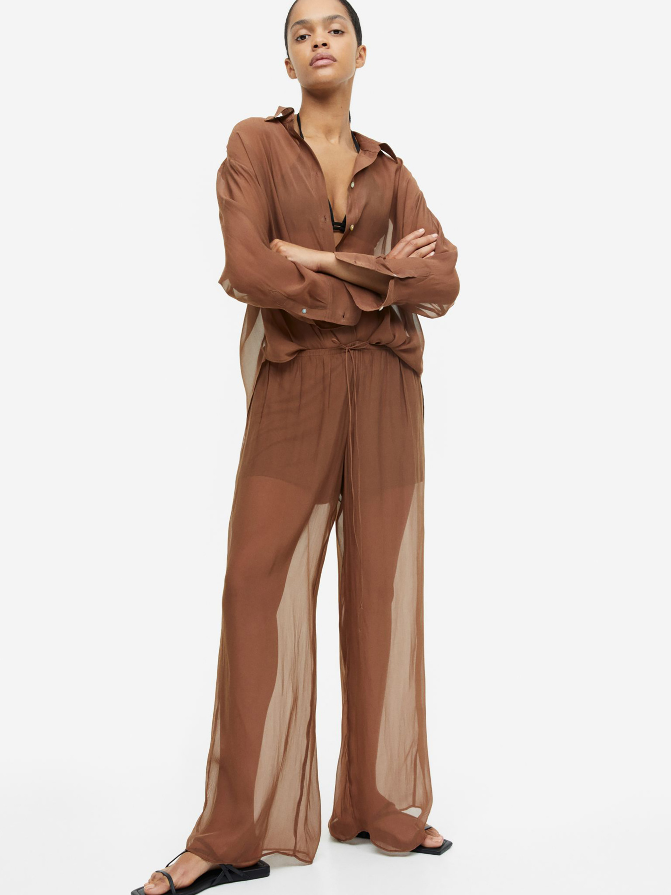 Брюки повседневные H&M модель 68943 Фото