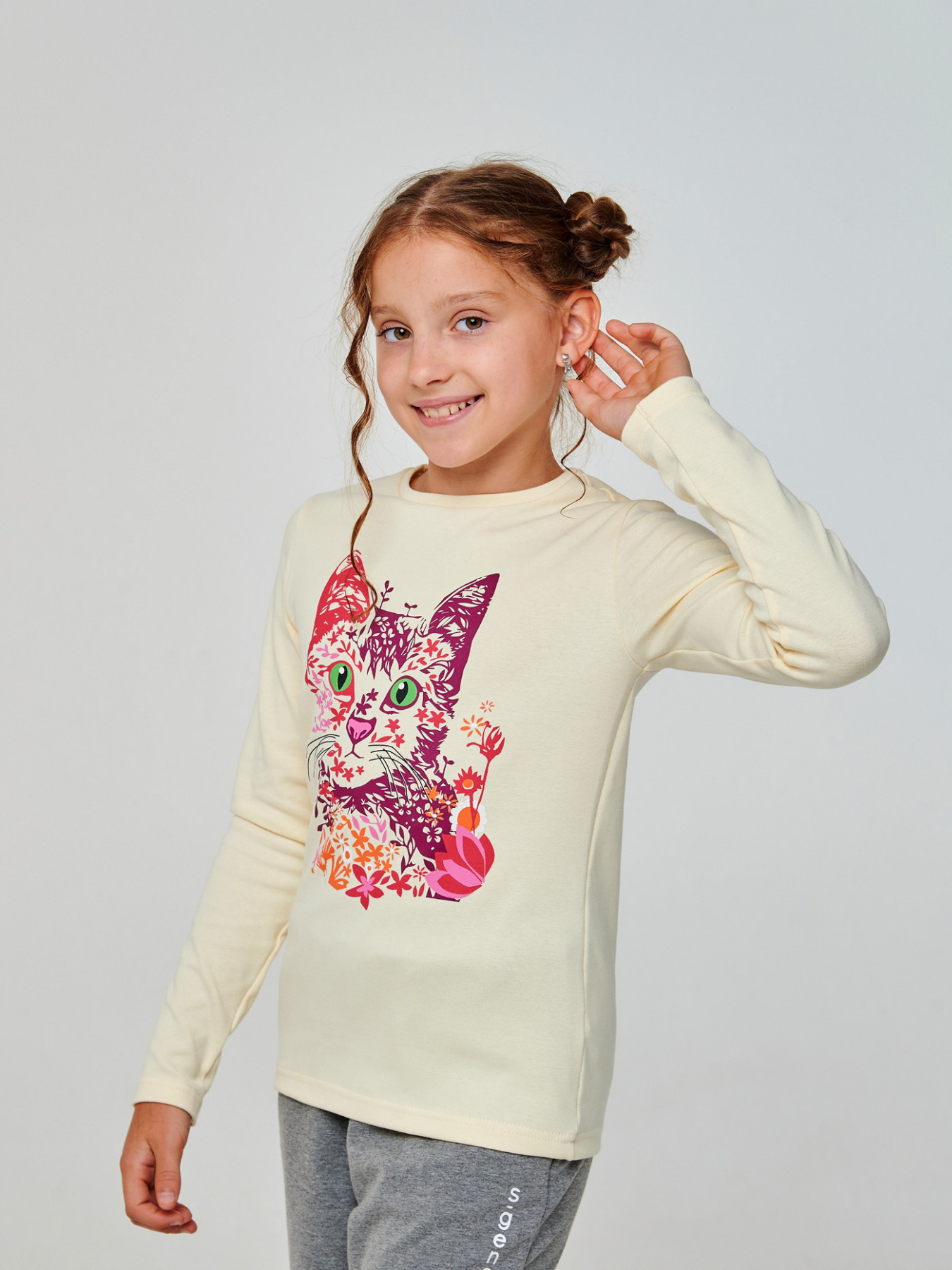 Лонгслив SMIL модель smil_114135-kremovyj Фото