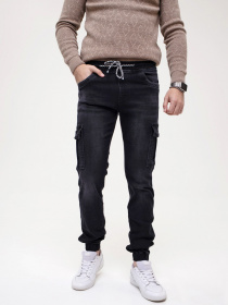 Завужені джинси ISSA Plus модель GN4-149_black Завужені джинси ISSA Plus модель GN4-149_black Фото