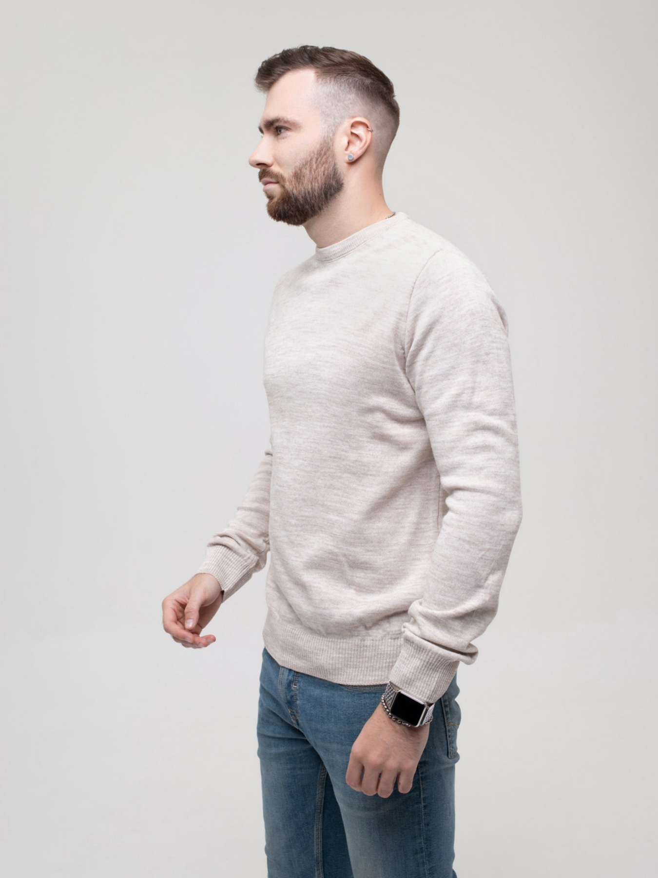 Джемпер ISSA Plus модель GN4-151_beige Фото