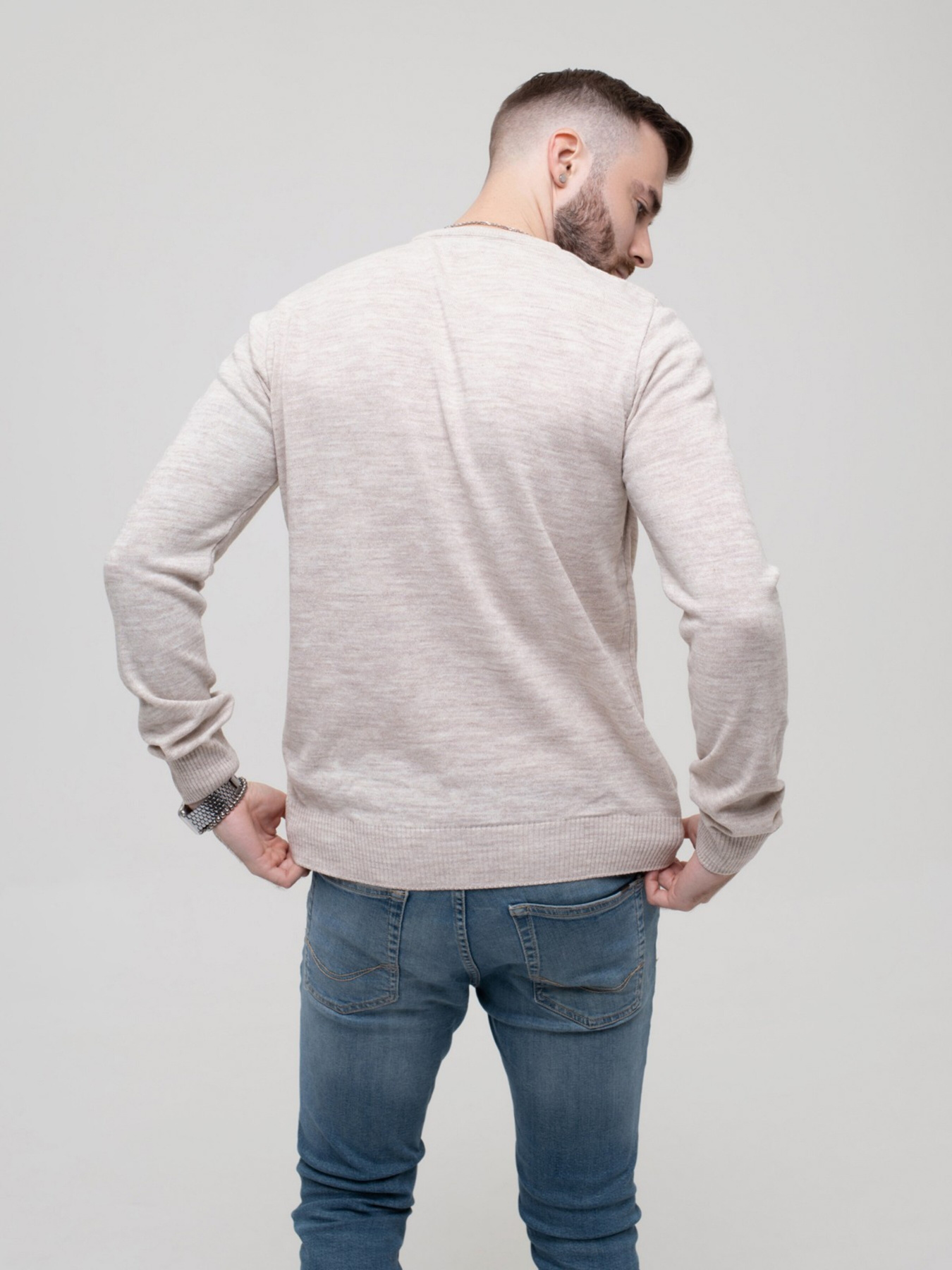 Джемпер ISSA Plus модель GN4-151_beige Фото