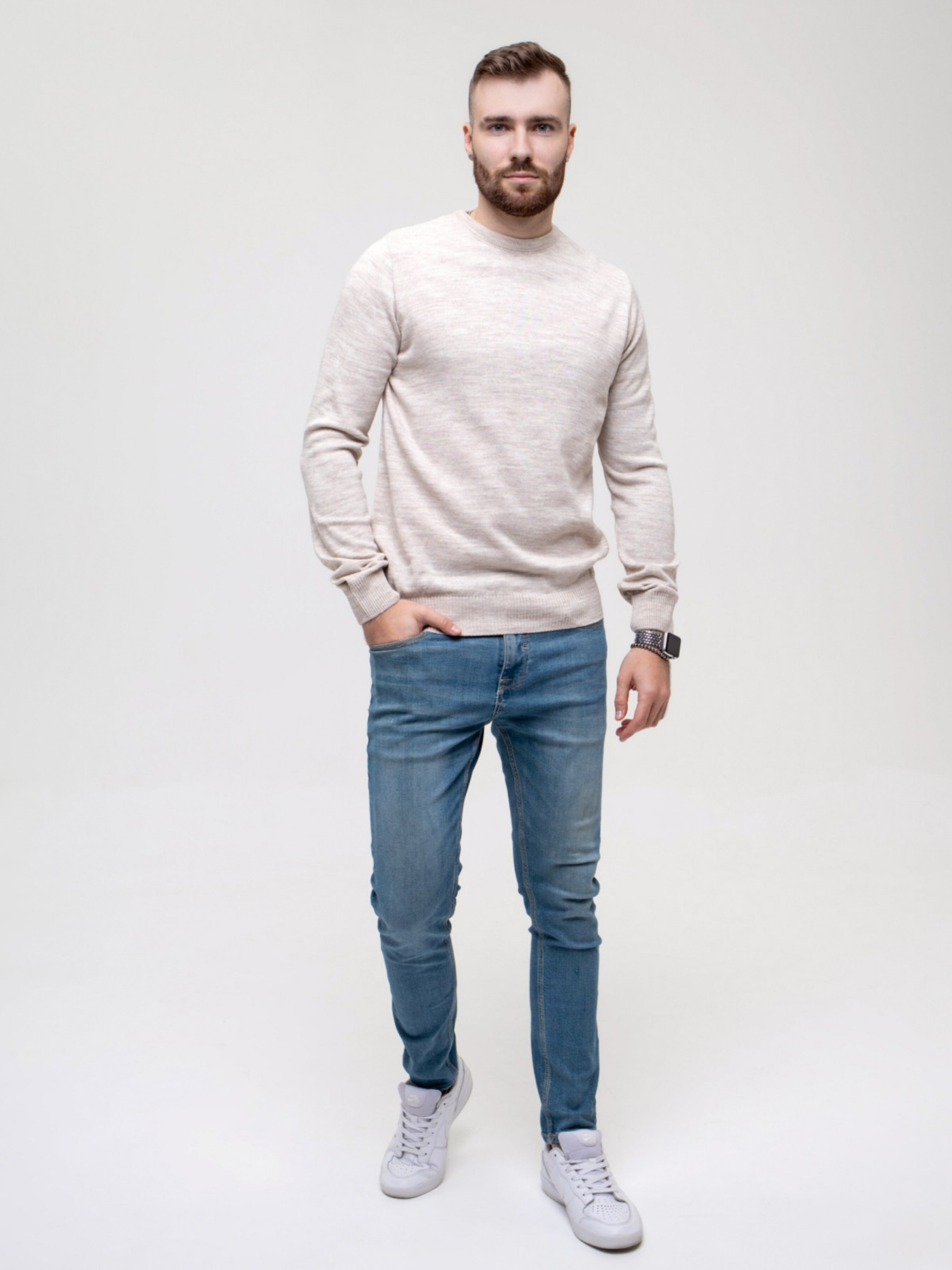 Джемпер ISSA Plus модель GN4-151_beige Фото