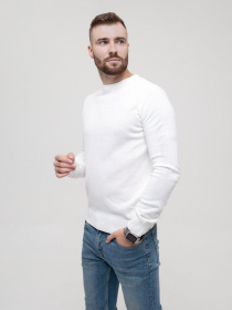 Джемпер ISSA Plus модель GN4-151_milky Фото