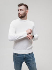 Джемпер ISSA Plus модель GN4-151_milky Фото