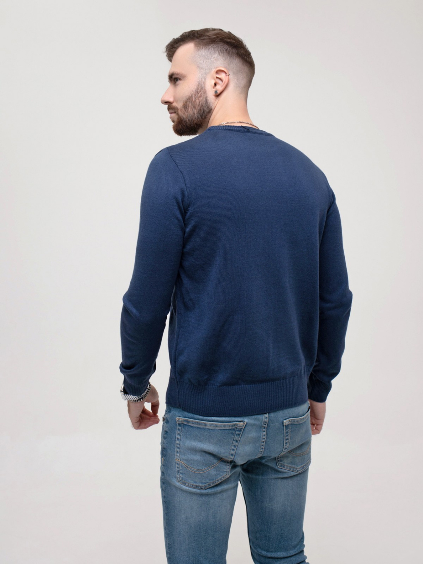 Джемпер ISSA Plus модель GN4-151_blue Фото