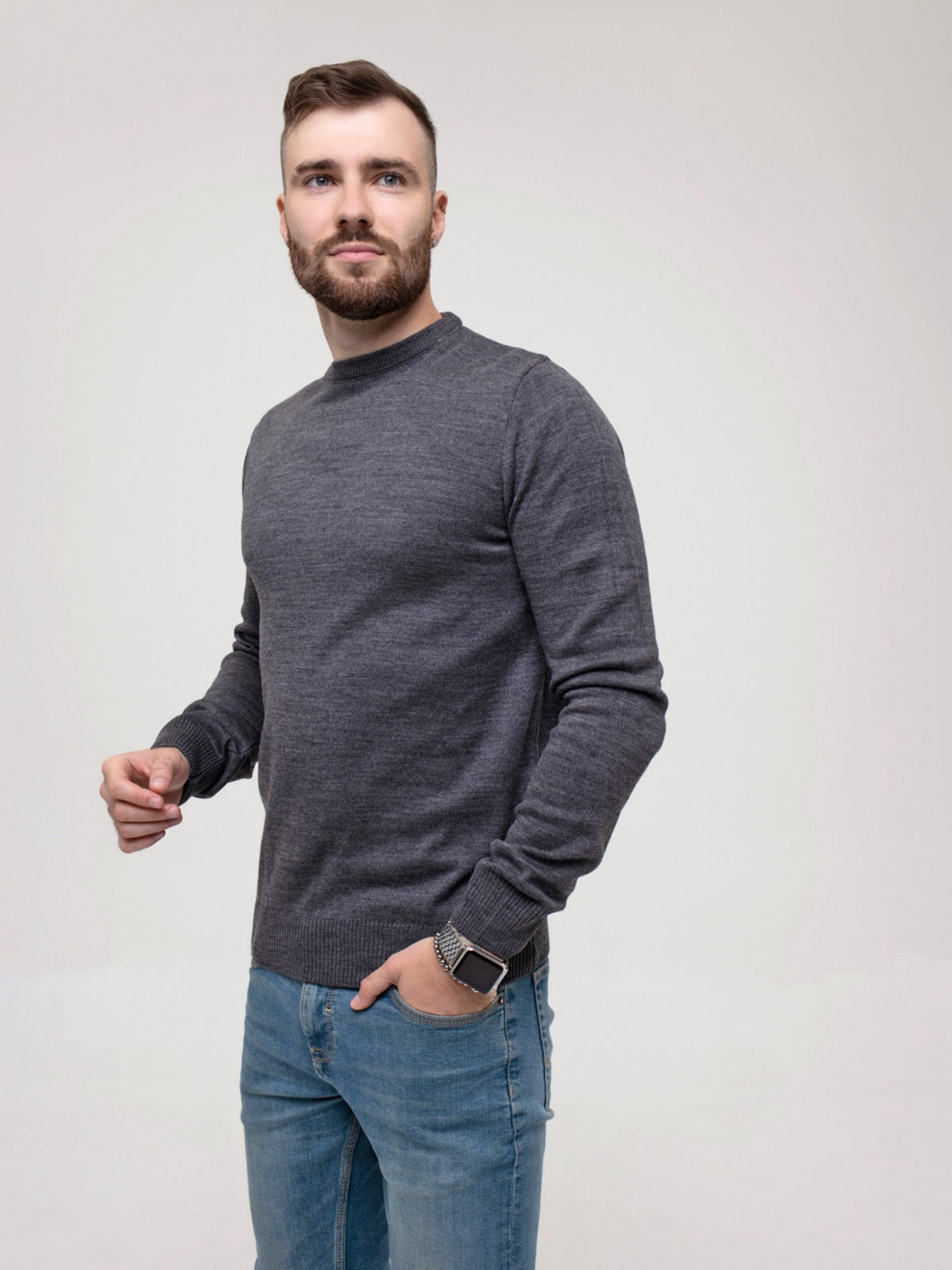 Джемпер ISSA Plus модель GN4-151_darkgray Фото