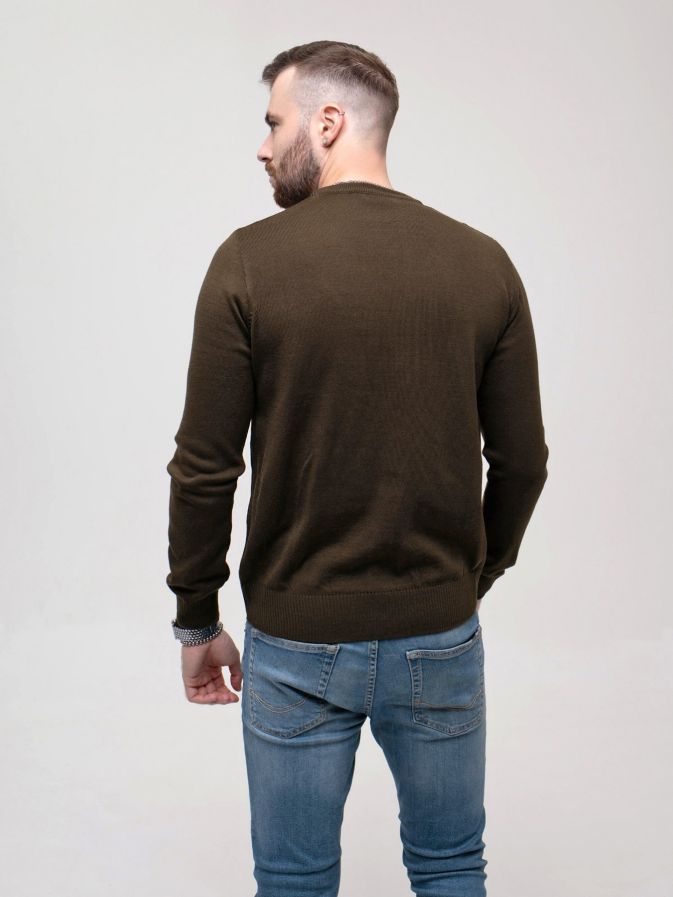 Джемпер ISSA Plus модель GN4-151_khaki Фото