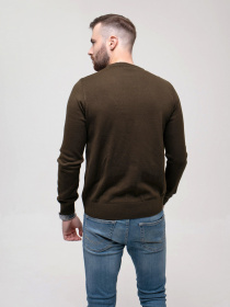 Джемпер ISSA Plus модель GN4-151_khaki Фото