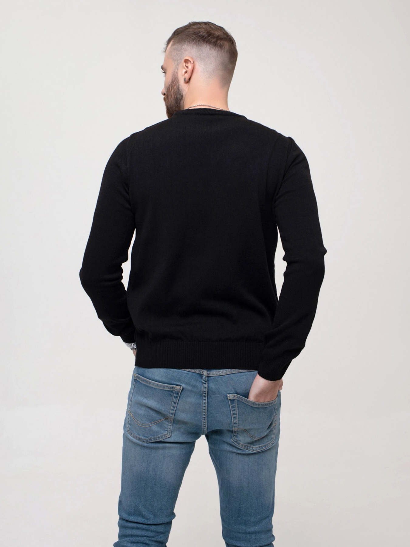 Джемпер ISSA Plus модель GN4-151_black Фото