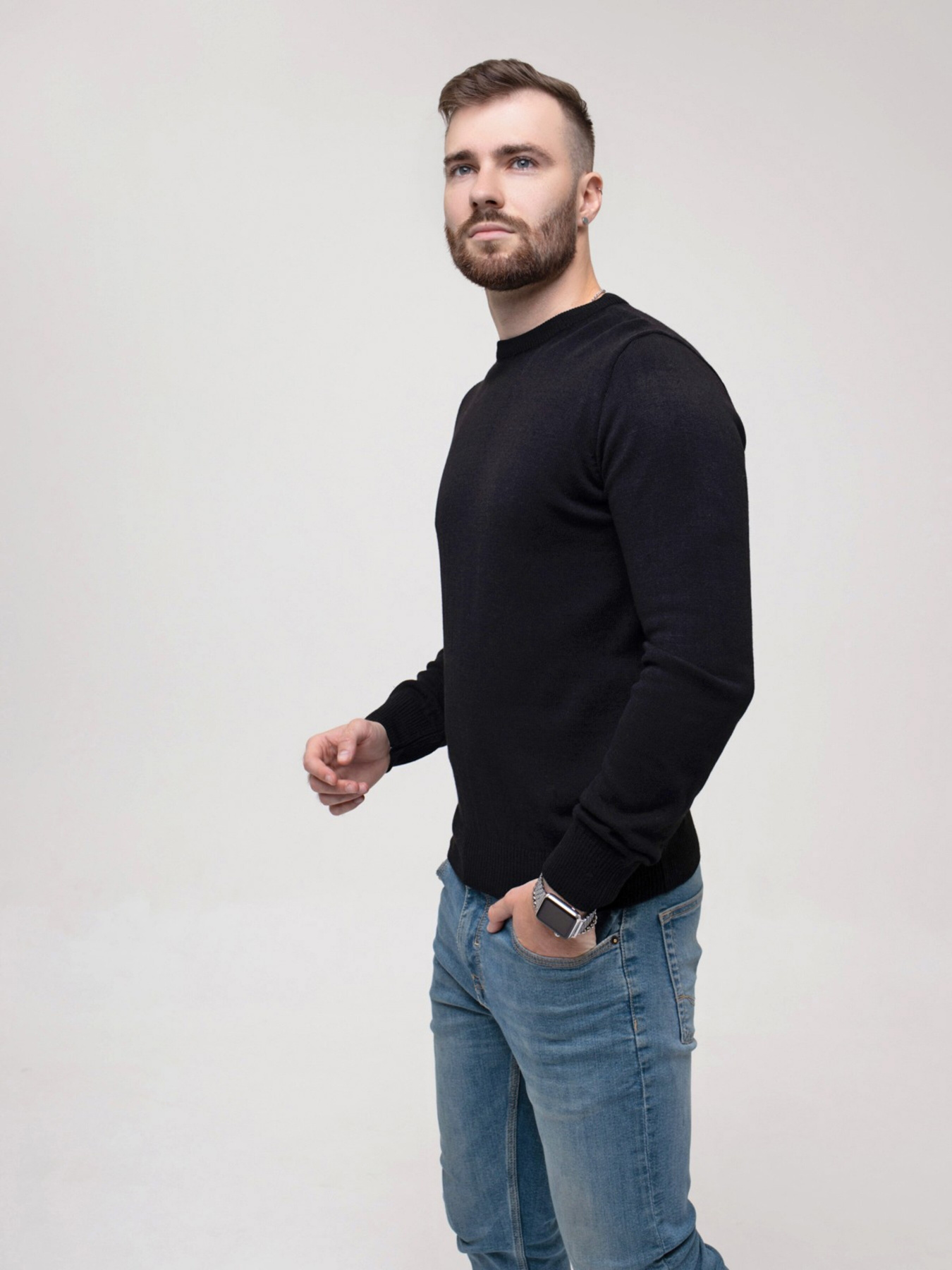 Джемпер ISSA Plus модель GN4-151_black Фото