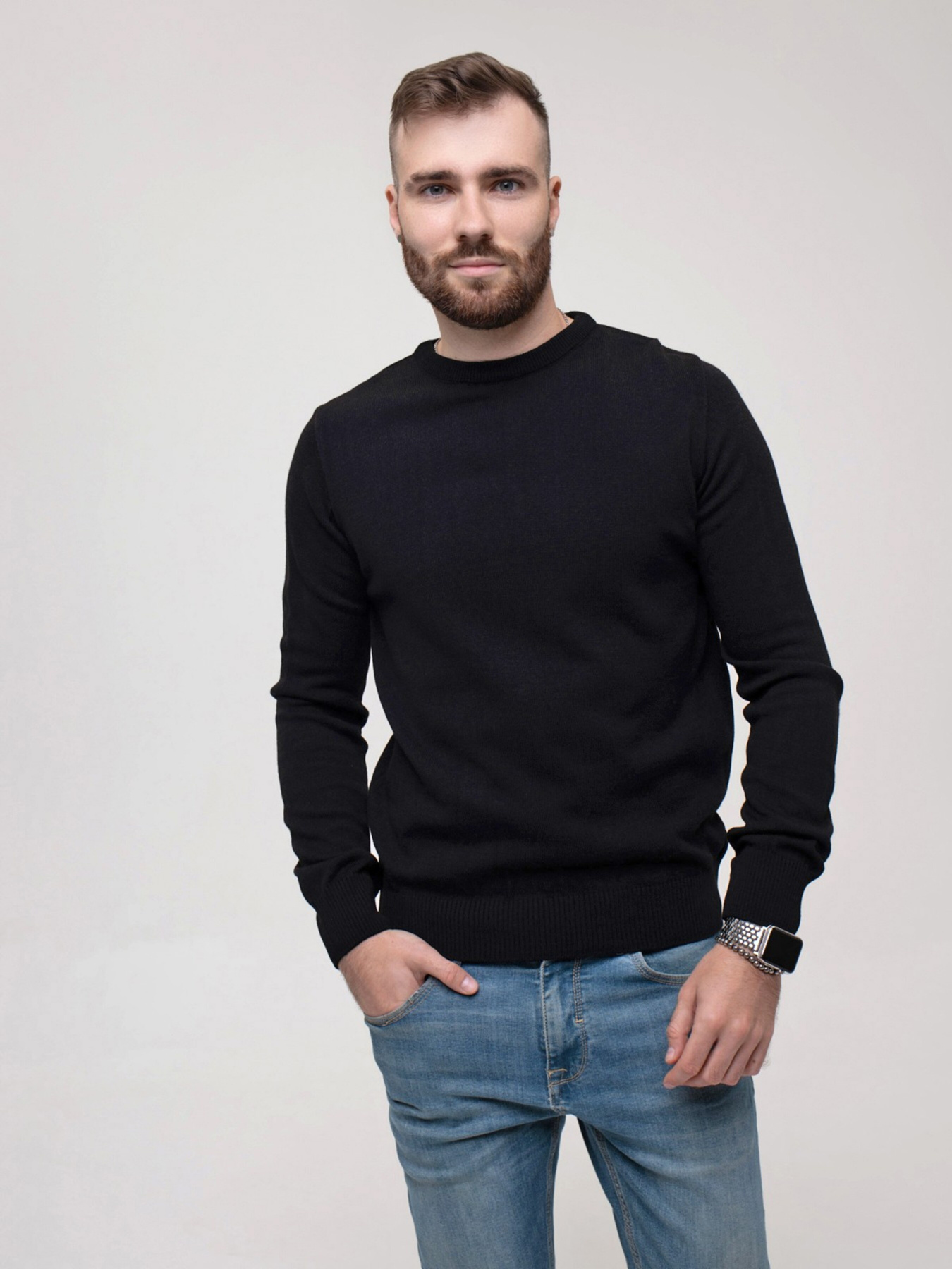 Джемпер ISSA Plus модель GN4-151_black Фото