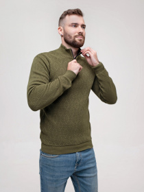 Светр ISSA Plus модель GN4-152_khaki Фото