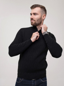 Свитер ISSA Plus модель GN4-152_black Фото