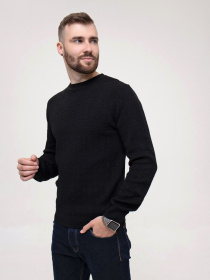 Джемпер ISSA Plus модель GN4-153_black Джемпер ISSA Plus модель GN4-153_black Фото