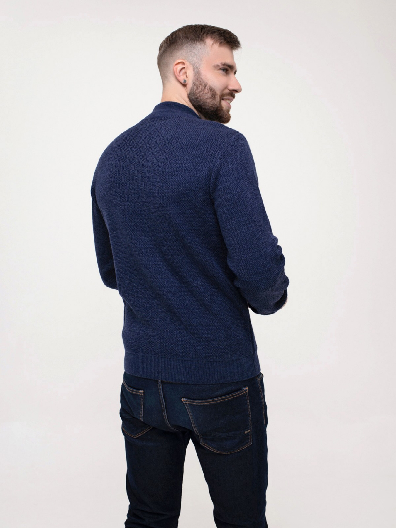 Свитер ISSA Plus модель GN4-154_blue Свитер ISSA Plus модель GN4-154_blue Фото