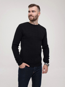 Джемпер ISSA Plus модель GN4-155_black Джемпер ISSA Plus модель GN4-155_black Фото