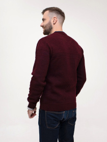 Джемпер ISSA Plus модель GN4-156_burgundy Фото