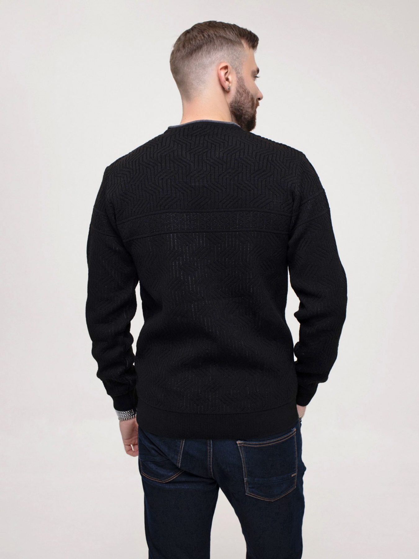 Джемпер ISSA Plus модель GN4-156_black Фото