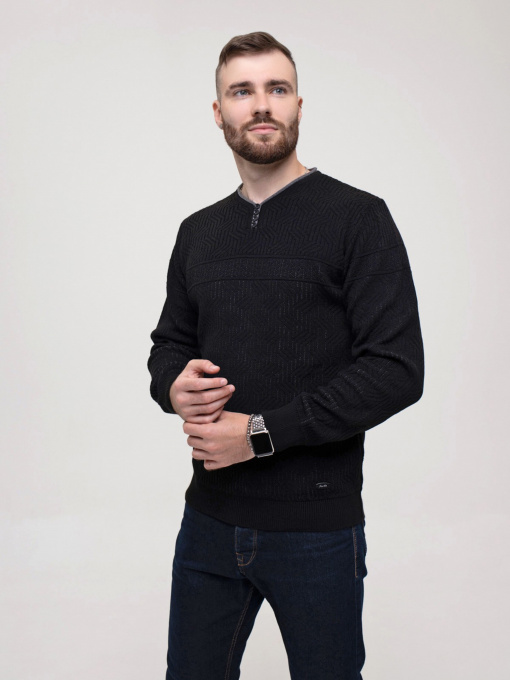 Джемпер ISSA Plus модель GN4-156_black Фото