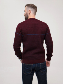 Джемпер ISSA Plus модель GN4-157_burgundy Фото