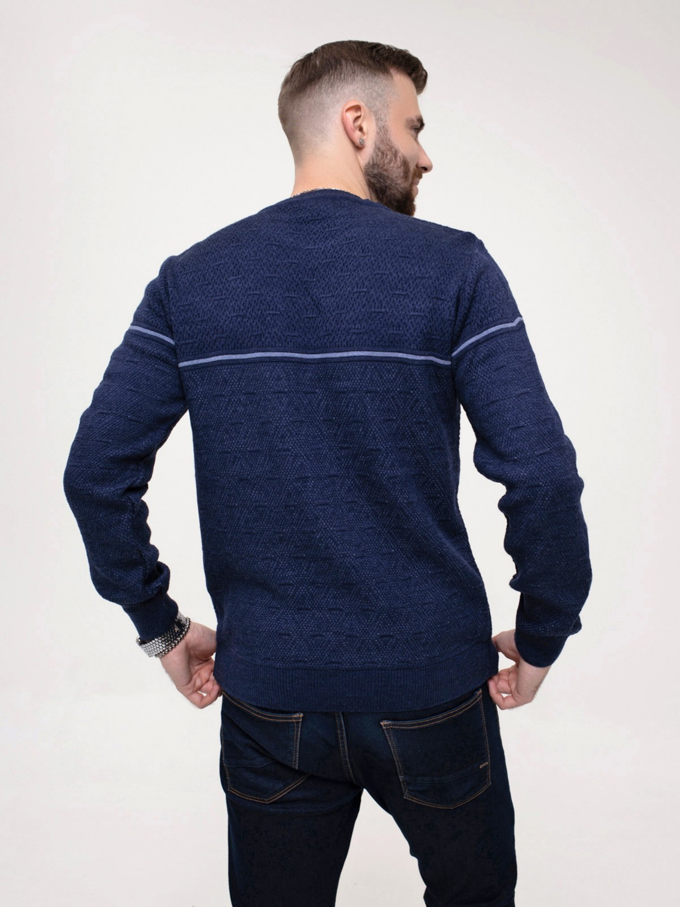 Джемпер ISSA Plus модель GN4-157_blue Джемпер ISSA Plus модель GN4-157_blue Фото