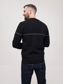 Джемпер ISSA Plus модель GN4-157_black Джемпер ISSA Plus модель GN4-157_black Фото