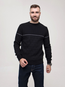 Джемпер ISSA Plus модель GN4-157_black Джемпер ISSA Plus модель GN4-157_black Фото