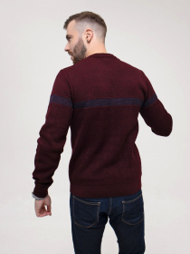 Джемпер ISSA Plus модель GN4-158_burgundy Фото