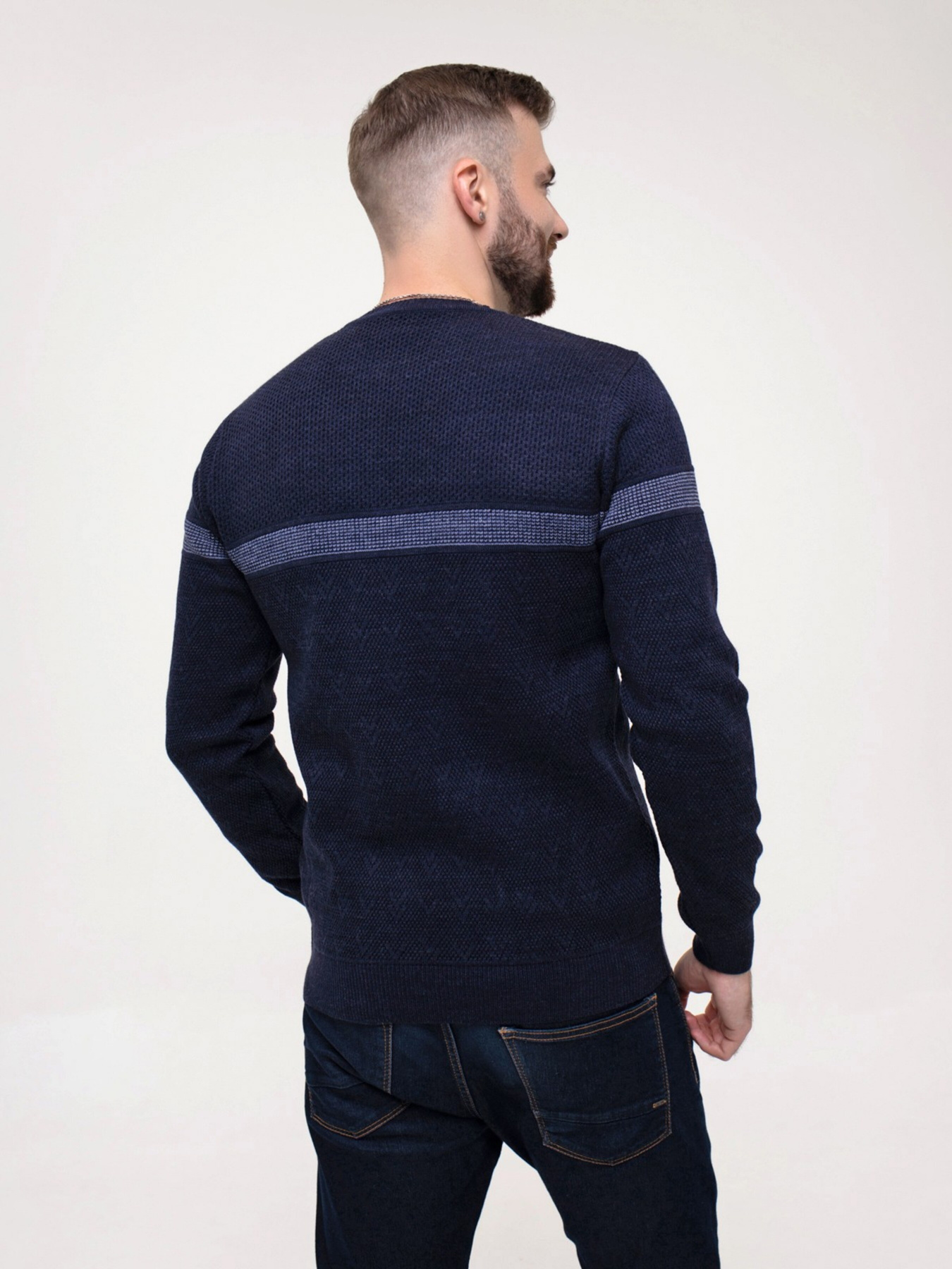 Джемпер ISSA Plus модель GN4-158_blue Джемпер ISSA Plus модель GN4-158_blue Фото