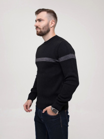 Джемпер ISSA Plus модель GN4-158_black Джемпер ISSA Plus модель GN4-158_black Фото