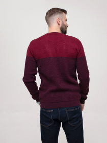 Джемпер ISSA Plus модель GN4-159_burgundy Фото