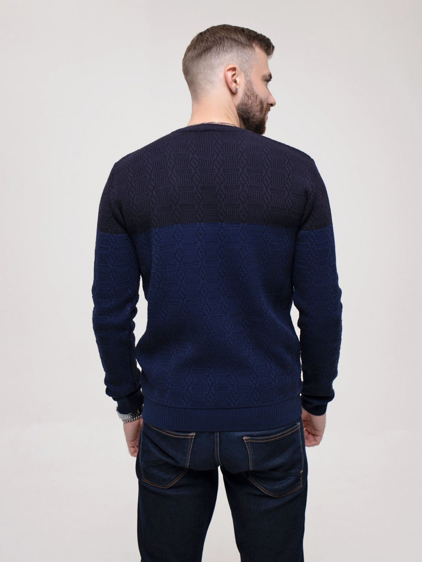 Джемпер ISSA Plus модель GN4-159_blue Фото