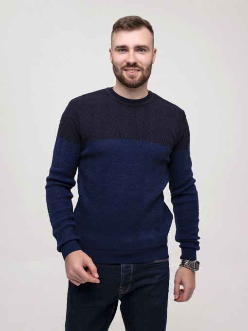 Джемпер ISSA Plus модель GN4-159_blue Фото