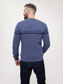 Джемпер ISSA Plus модель GN4-160_blue Фото