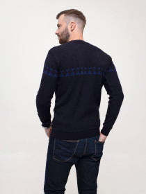 Джемпер ISSA Plus модель GN4-160_darkblue Фото