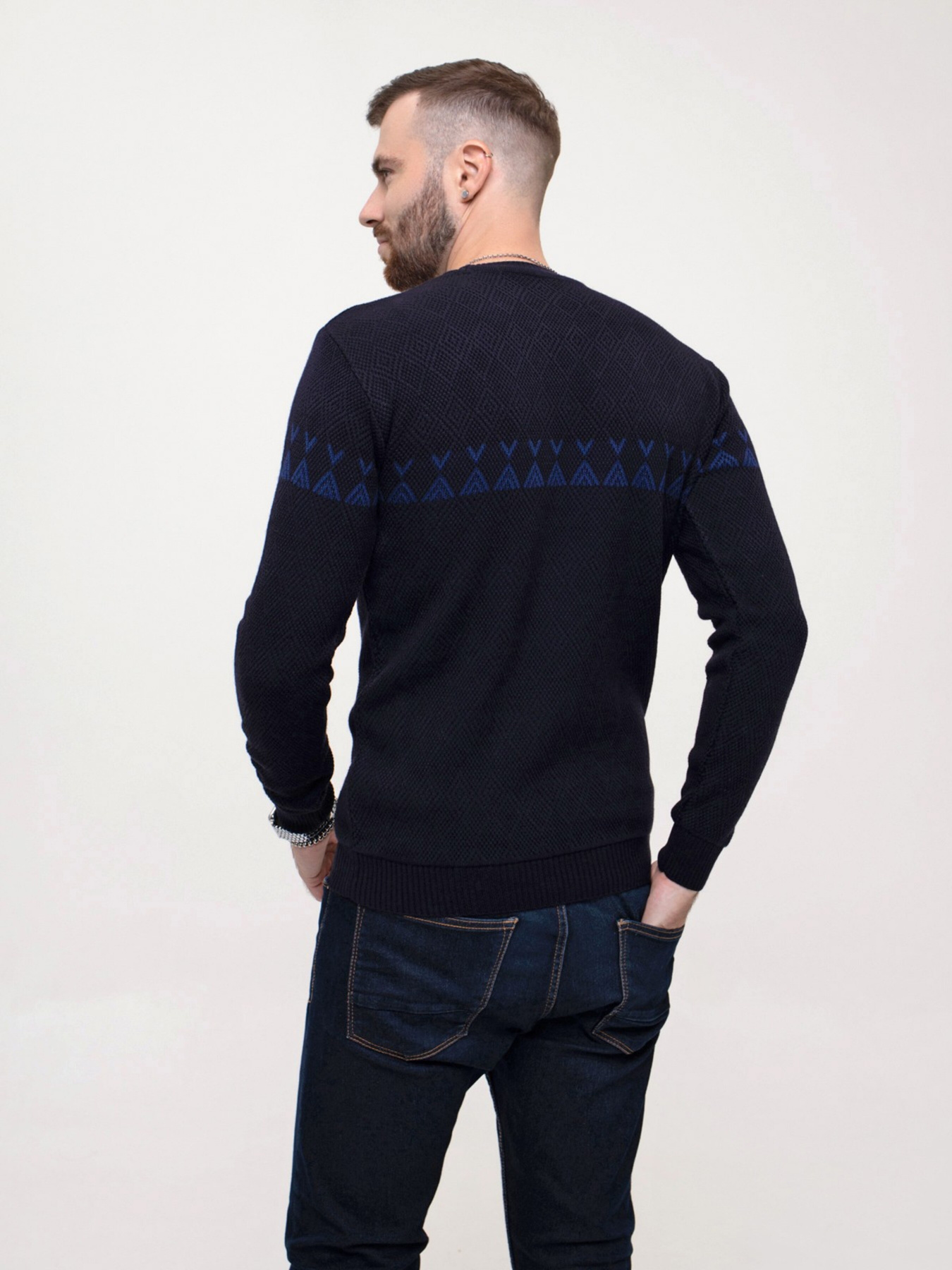 Джемпер ISSA Plus модель GN4-160_darkblue Джемпер ISSA Plus модель GN4-160_darkblue Фото