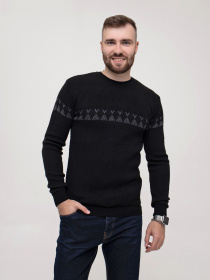 Джемпер ISSA Plus модель GN4-160_black Джемпер ISSA Plus модель GN4-160_black Фото