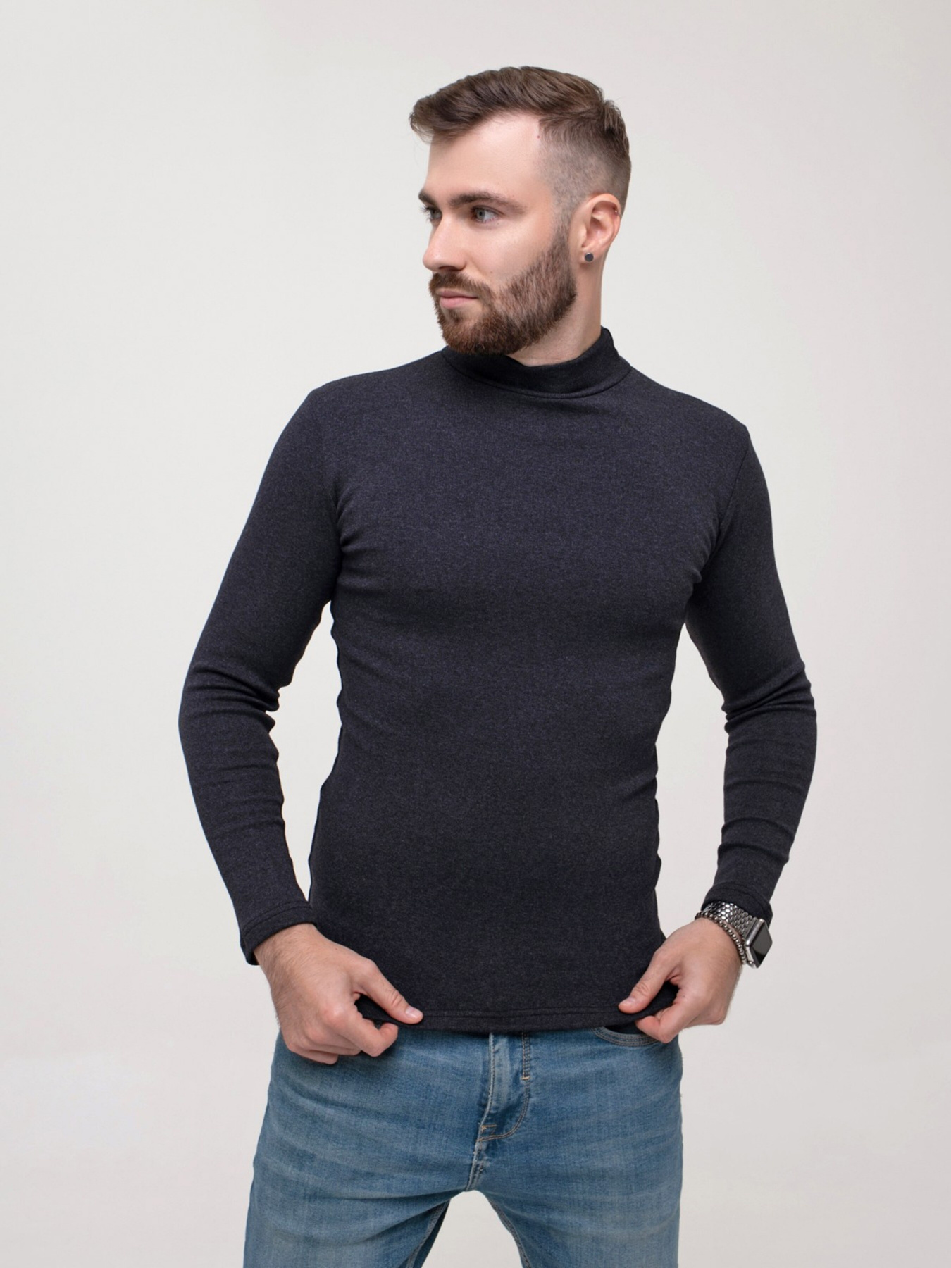 Свитер ISSA Plus модель GN4-56_darkgray Свитер ISSA Plus модель GN4-56_darkgray Фото