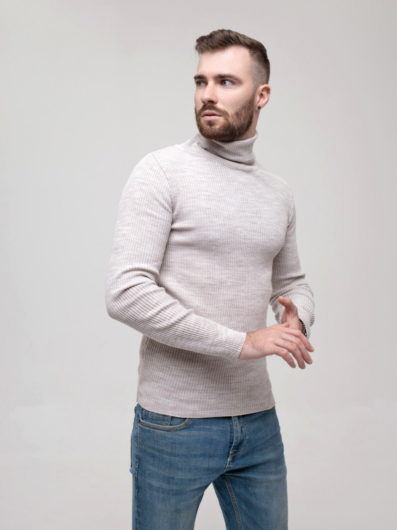 Свитер ISSA Plus модель GN4-58_lightgray Свитер ISSA Plus модель GN4-58_lightgray Фото