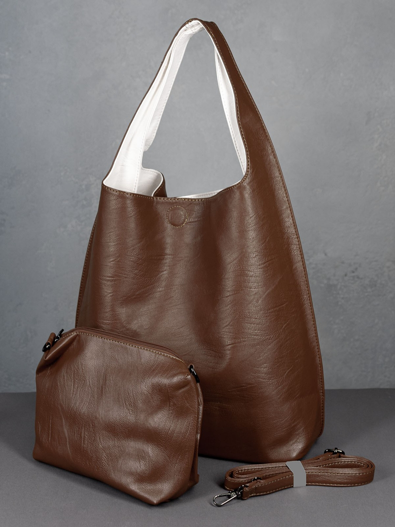 Шопер ISSA Plus модель SU3-187_brownmilky Фото