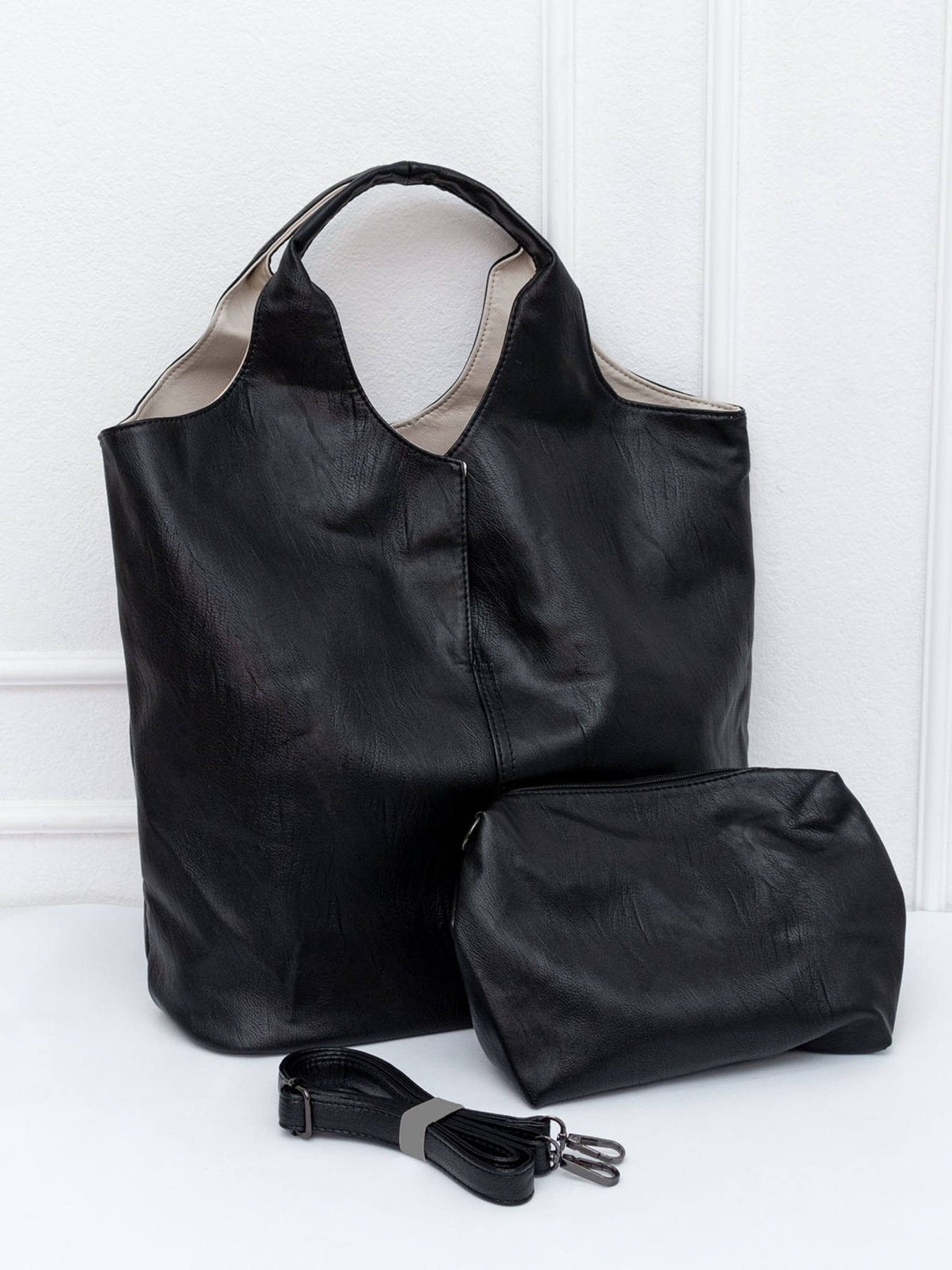 Шопер ISSA Plus модель SU3-84_blackmilky Шопер ISSA Plus модель SU3-84_blackmilky Фото